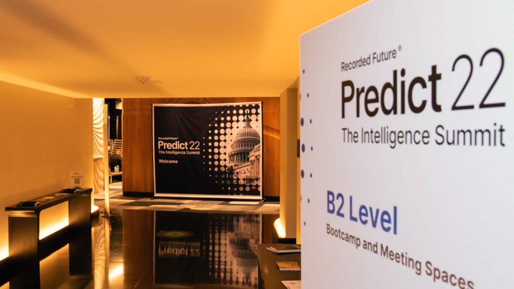Recorded Future Predic22 meter board signage