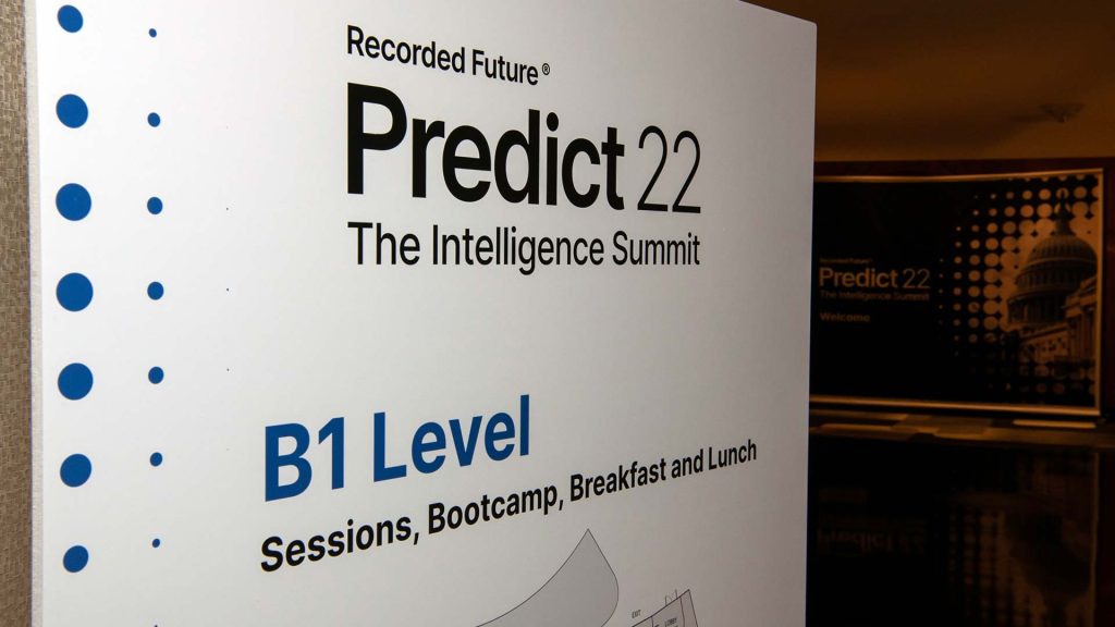 Recorded Future Predic22 meter board signage