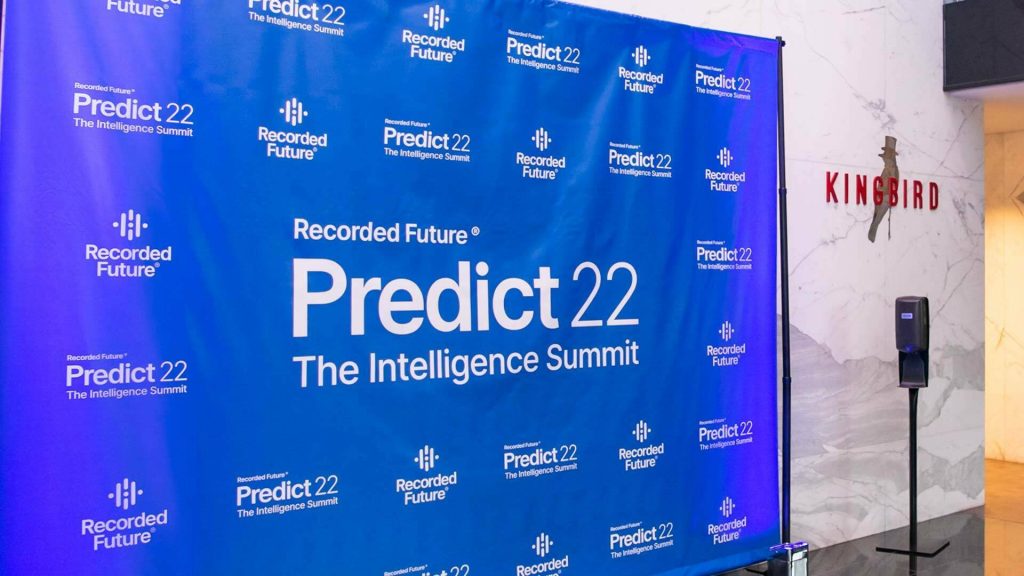 Recorded Future Predic22 step and repeat backdrop branding