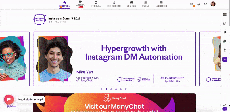 emc3 Manychat IG summit 2022 platform demo