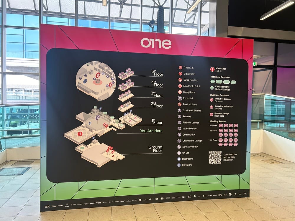 Event floor plan with one branding